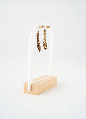 Boucles d’oreilles ornement oxyde de zirconium or SATINE femme