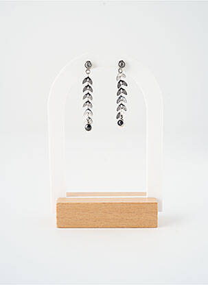 Boucles d’oreilles matériaux métal argent SATINE femme
