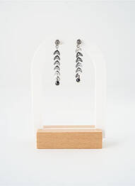Boucles d’oreilles matériaux métal argent SATINE femme