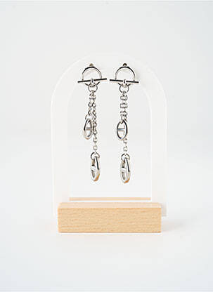Boucles d’oreilles matériaux métal argent SATINE femme