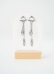 Boucles d’oreilles matériaux métal argent SATINE femme