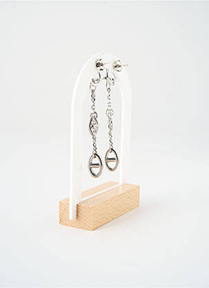 Boucles d’oreilles matériaux métal argent SATINE femme