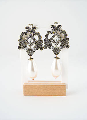 Boucles d’oreilles fermeture fermoir clips or SATINE femme