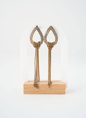 Boucles d’oreilles ornement oxyde de zirconium or SATINE femme