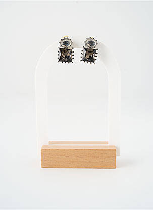 Boucles d’oreilles fermeture fermoir clips argent SATINE femme