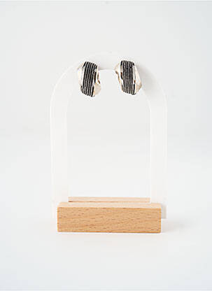 Boucles d’oreilles fermeture fermoir clips argent SATINE femme