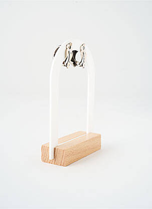 Boucles d’oreilles fermeture fermoir clips argent SATINE femme