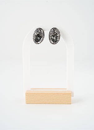 Boucles d’oreilles fermeture fermoir clips argent SATINE femme