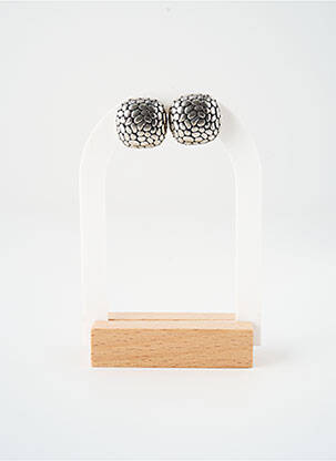 Boucles d’oreilles fermeture fermoir clips argent SATINE femme