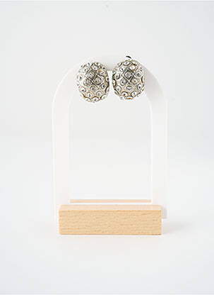 Boucles d’oreilles fermeture fermoir clips argent SATINE femme