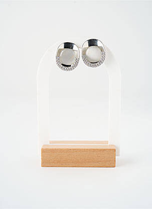 Boucles d’oreilles fermeture fermoir clips argent SATINE femme