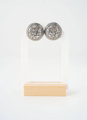 Boucles d’oreilles fermeture fermoir clips argent SATINE femme