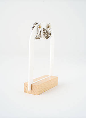 Boucles d’oreilles fermeture fermoir clips argent SATINE femme