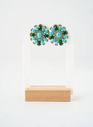 Boucles d’oreilles ornement oxyde de zirconium vert SATINE femme
