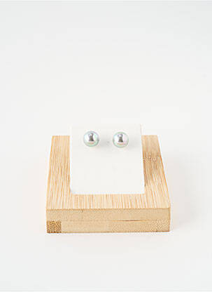 Boucles d’oreilles matériaux métal argent SATINE femme