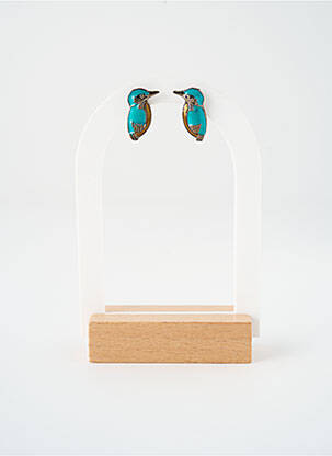Boucles d’oreilles bleu SATINE femme