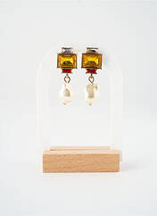 Boucles d’oreilles jaune SATINE femme seconde vue