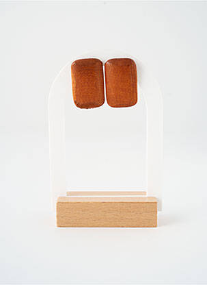 Boucles d’oreilles marron SATINE femme