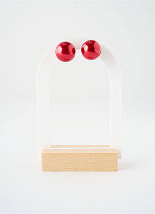 Boucles d’oreilles rouge SATINE femme