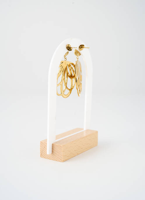Boucles d’oreilles matériaux métal or SATINE femme