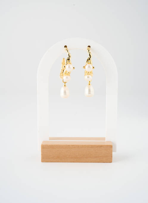 Boucles d’oreilles matériaux métal or SATINE femme
