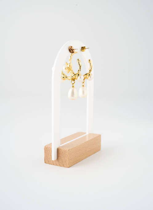 Boucles d’oreilles matériaux métal or SATINE femme