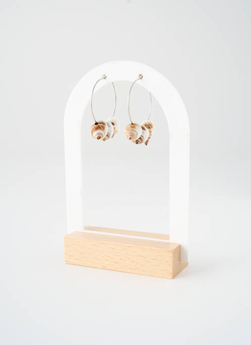 Boucles d’oreilles matériaux métal argent SATINE femme