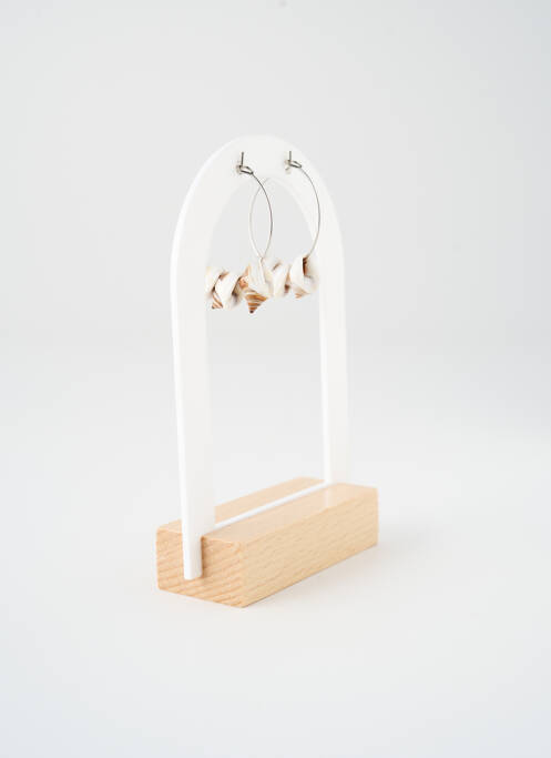 Boucles d’oreilles matériaux métal argent SATINE femme