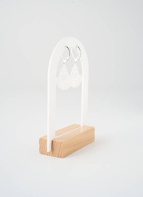 Boucles d’oreilles matériaux métal argent SATINE femme