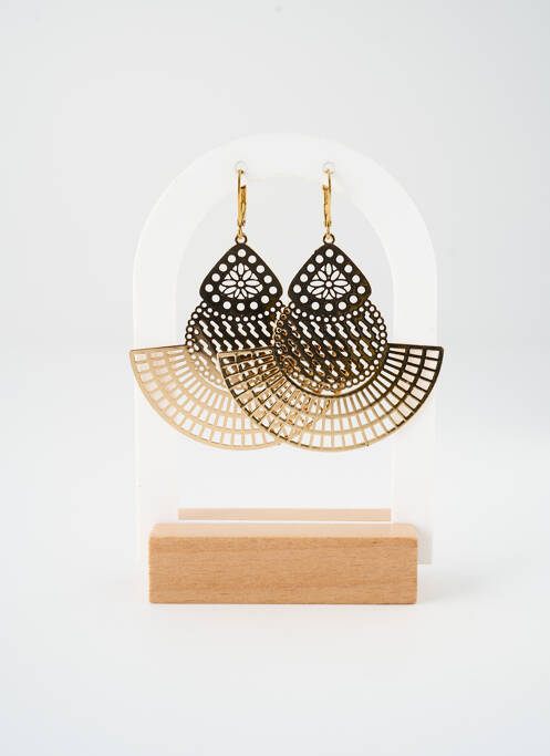 Boucles d’oreilles matériaux métal or SATINE femme