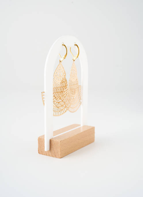 Boucles d’oreilles matériaux métal or SATINE femme