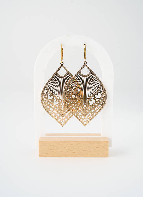Boucles d’oreilles matériaux métal or SATINE femme
