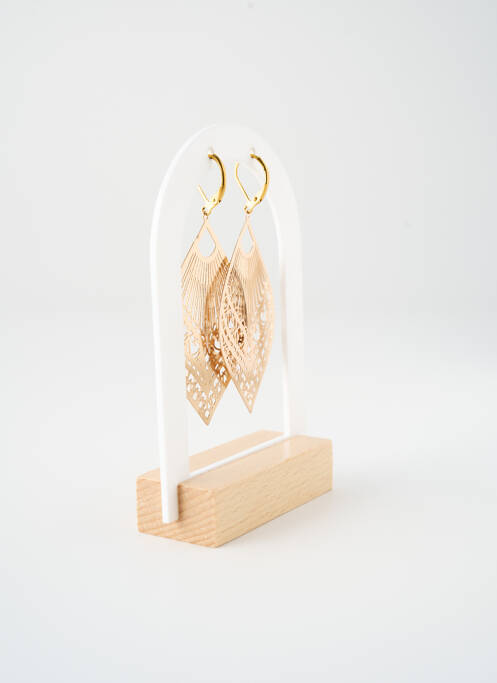 Boucles d’oreilles matériaux métal or SATINE femme
