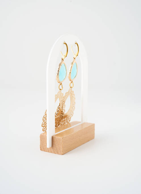 Boucles d’oreilles ornement pierre or SATINE femme