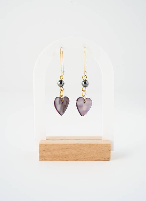 Boucles d’oreilles ornement breloque / pampille or SATINE femme