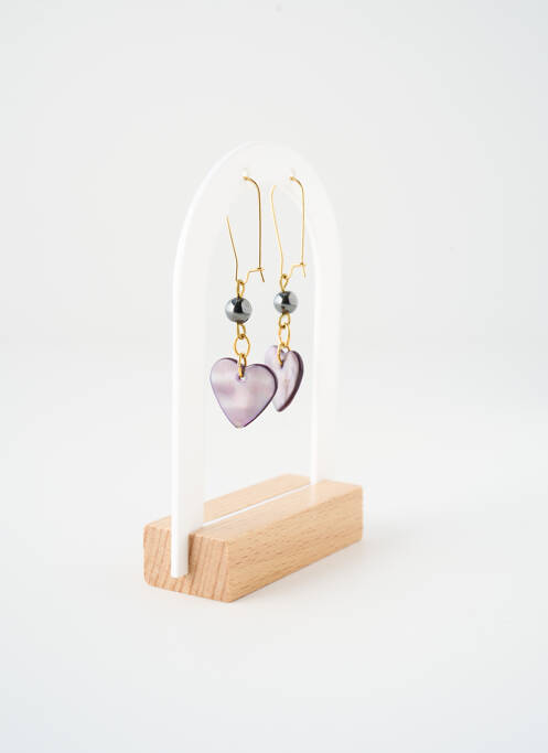 Boucles d’oreilles ornement breloque / pampille or SATINE femme