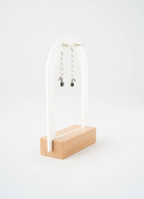 Boucles d’oreilles matériaux métal argent SATINE femme