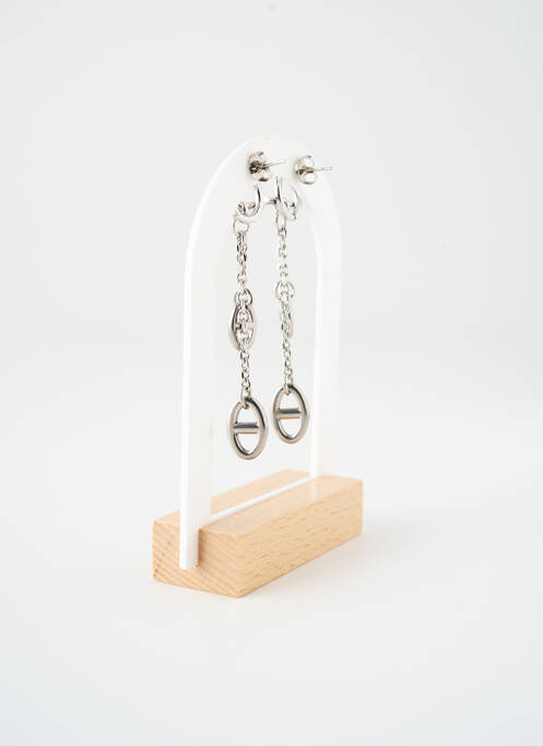 Boucles d’oreilles matériaux métal argent SATINE femme