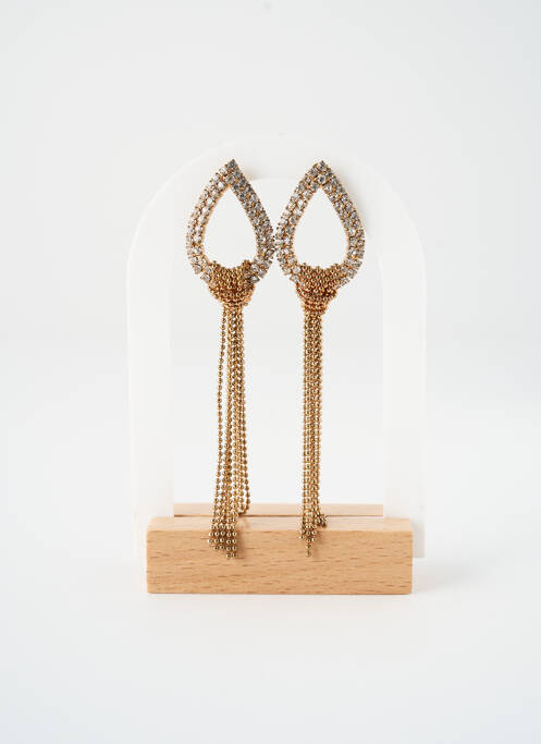 Boucles d’oreilles ornement oxyde de zirconium or SATINE femme