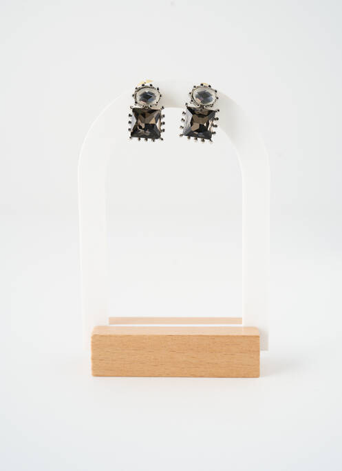 Boucles d’oreilles fermeture fermoir clips argent SATINE femme