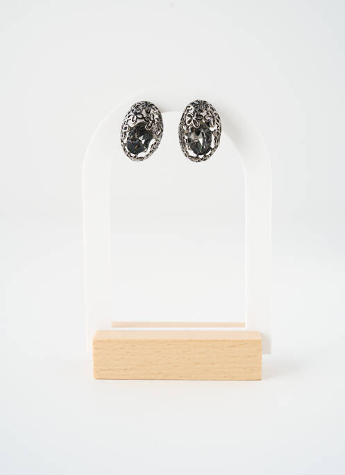 Boucles d’oreilles fermeture fermoir clips argent SATINE femme