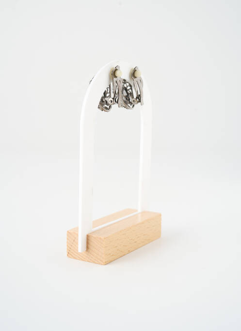 Boucles d’oreilles fermeture fermoir clips argent SATINE femme