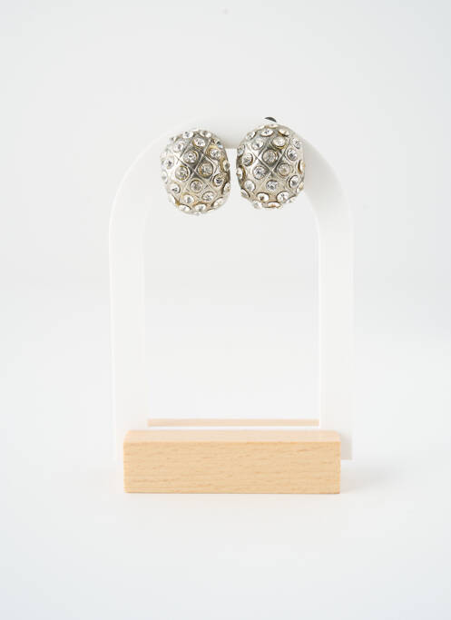 Boucles d’oreilles fermeture fermoir clips argent SATINE femme