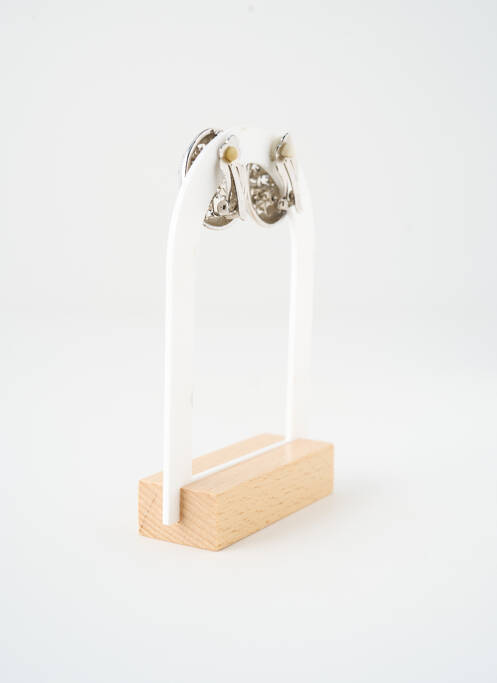 Boucles d’oreilles fermeture fermoir clips argent SATINE femme