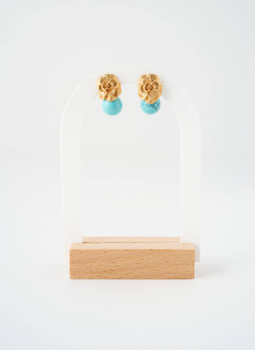 Boucles d’oreilles bleu SATINE femme