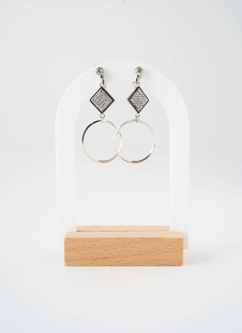 Boucles d’oreilles argent SATINE femme