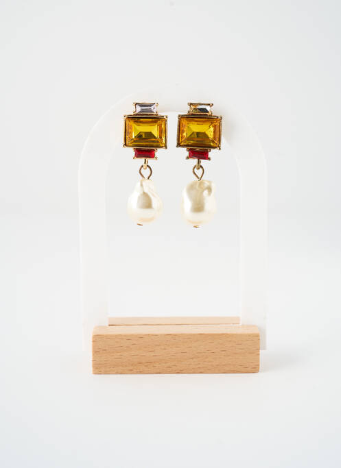 Boucles d’oreilles jaune SATINE femme