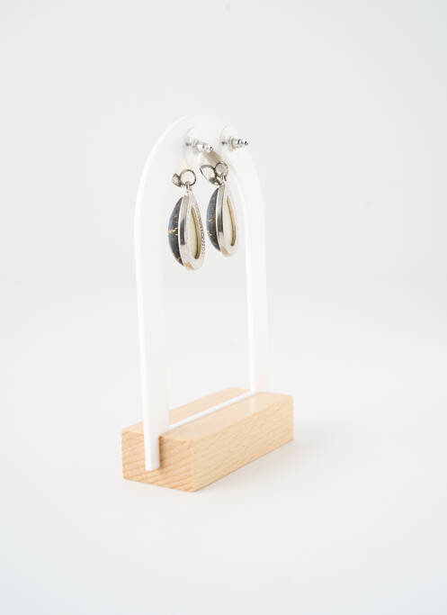 Boucles d’oreilles noir SATINE femme