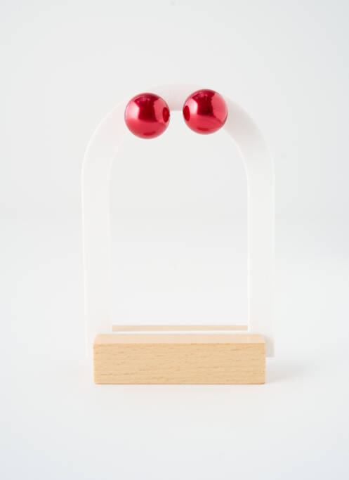Boucles d’oreilles rouge SATINE femme