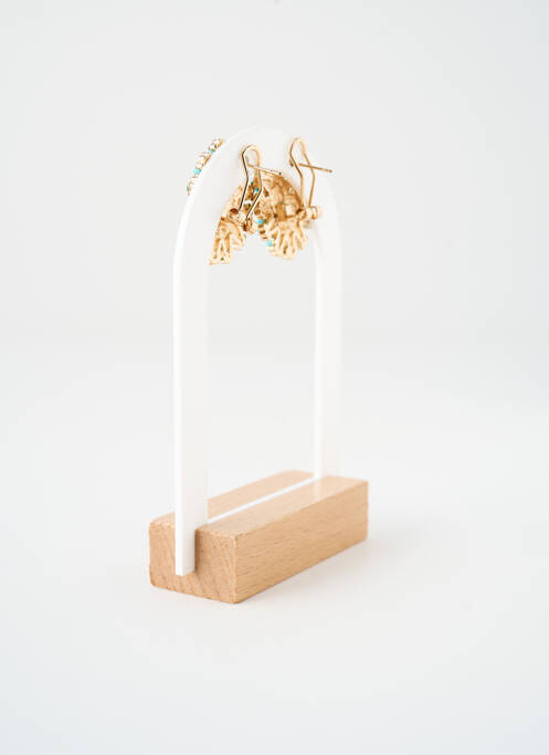 Boucles d’oreilles vert SATINE femme